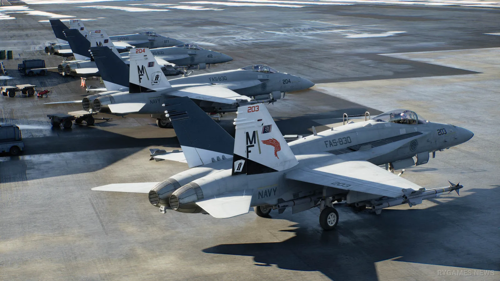 Cuplikan aircraft carrier dan unit Joker Flight