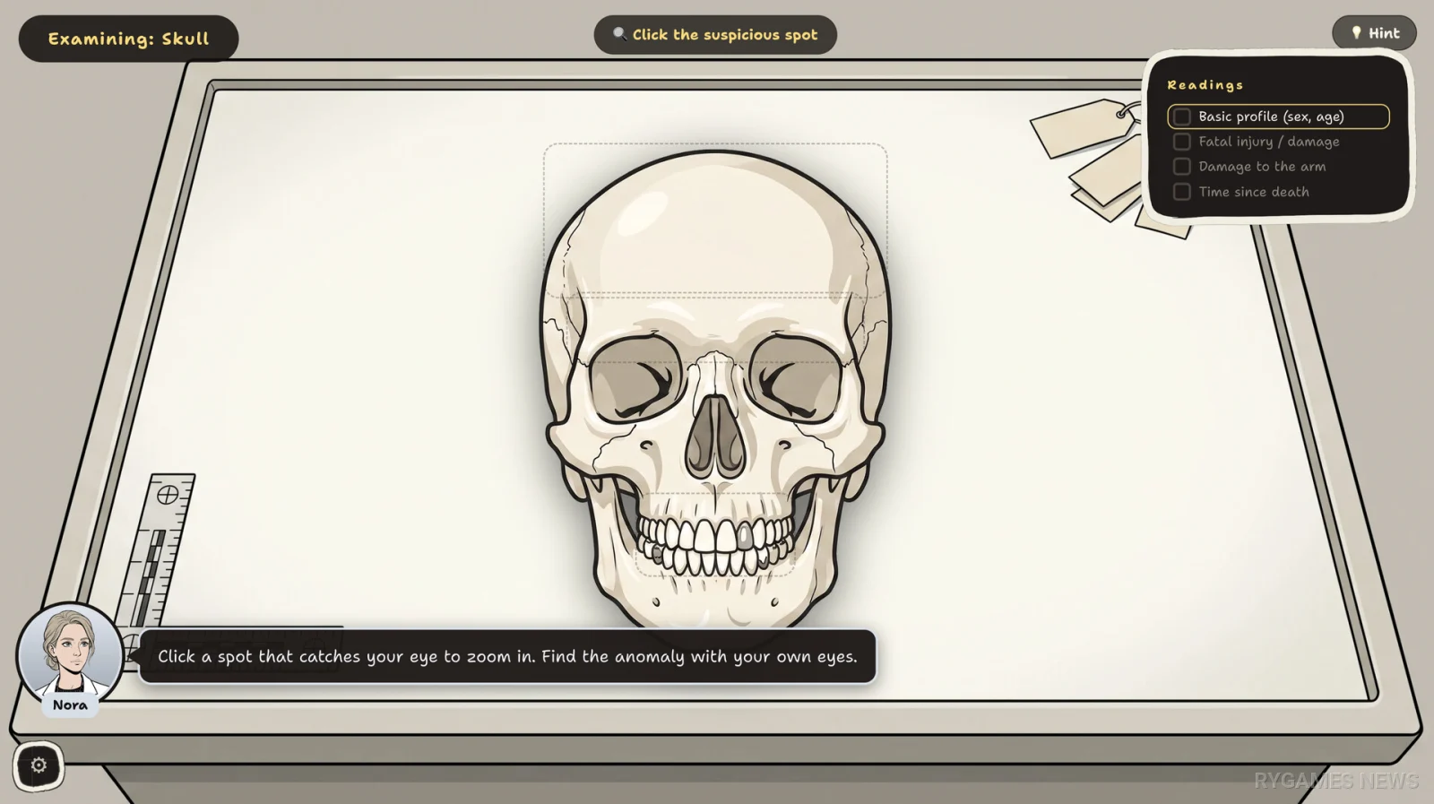 Screenshot gameplay Bone to Pick: Forensic Case Files dari Steam - gambar 2