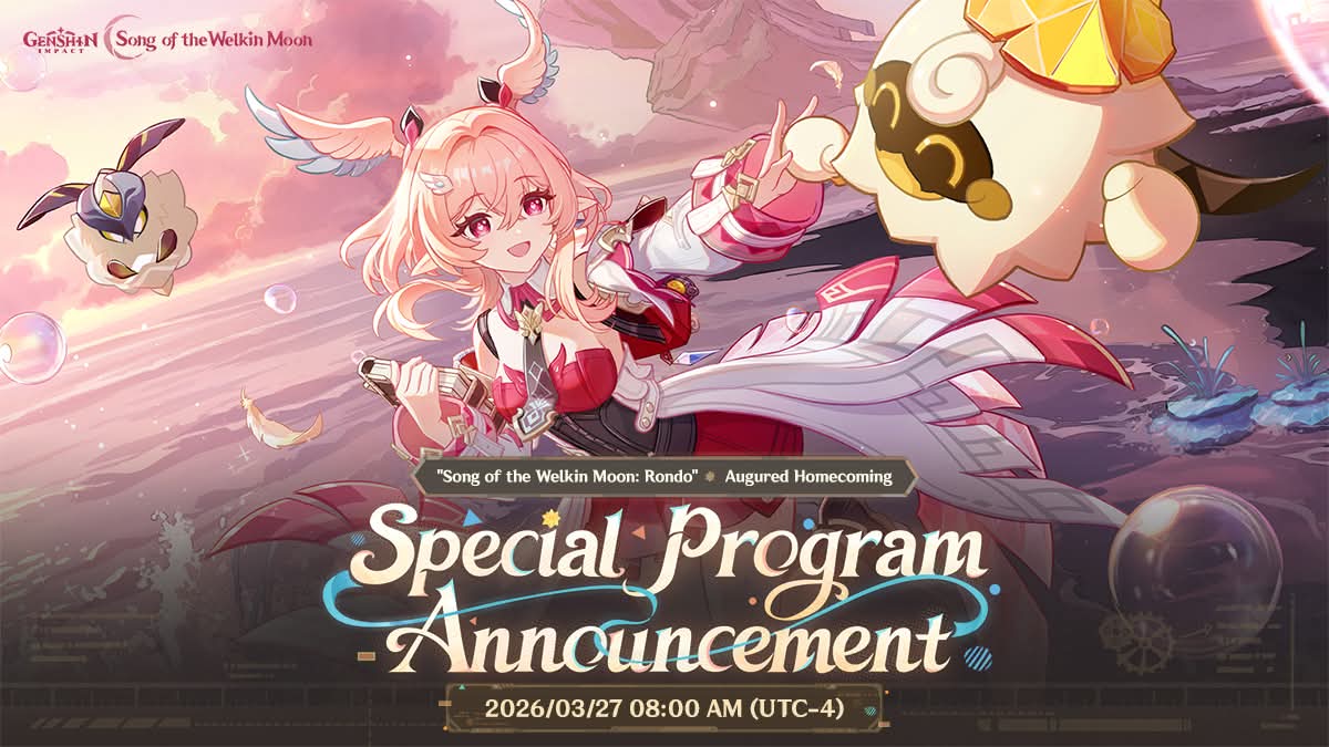 Visual resmi pengumuman Genshin Impact Special Program “Luna VI” dengan Linnea sebagai sorotan utama