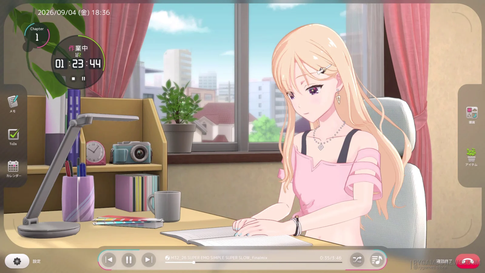 Screenshot gameplay Gimai Seikatsu: Days with My Lo-Fi Sister dari Steam - gambar 2