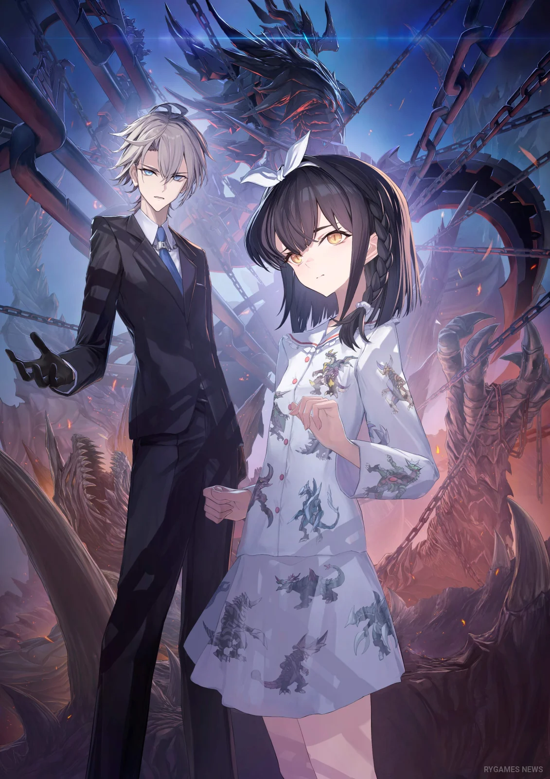 Ilustrasi Kaiju Hakaba no Foreigner Volume 1