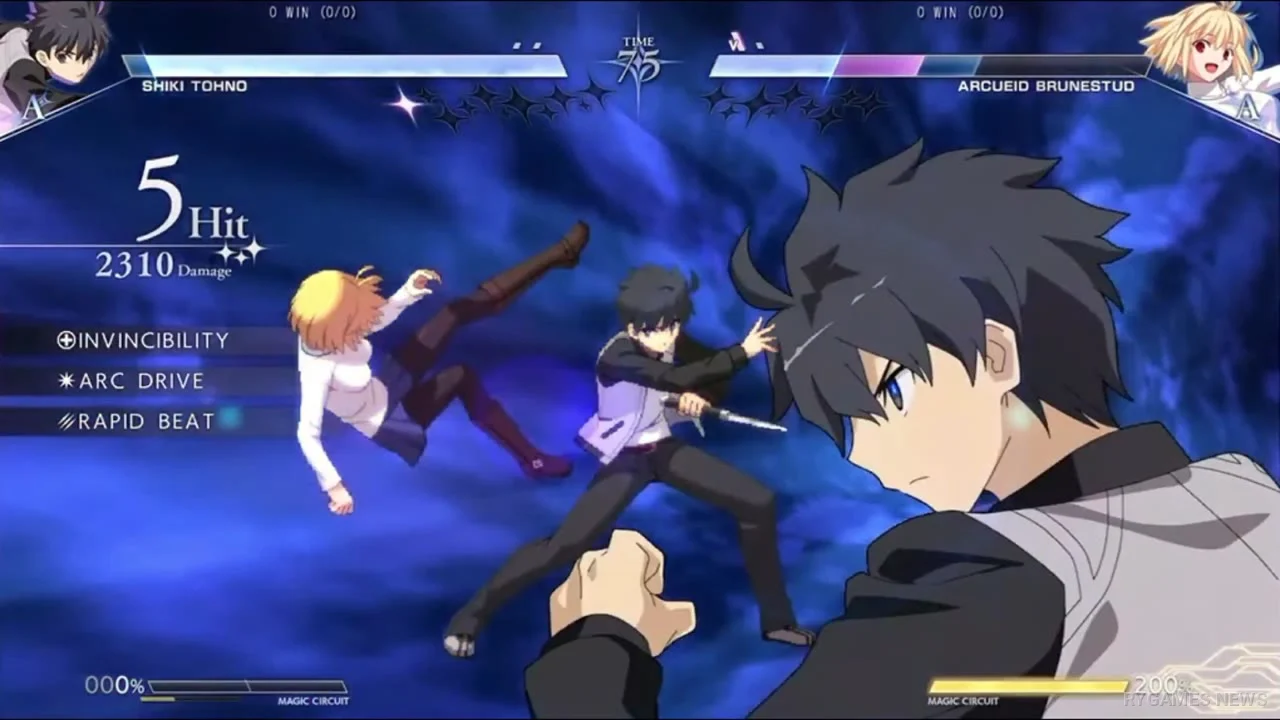 MELTY BLOOD: TWI-LUMINA Ungkap Gameplay Perdana, Grand Scenario Mode Ditulis Kinoko Nasu - RYGAMES