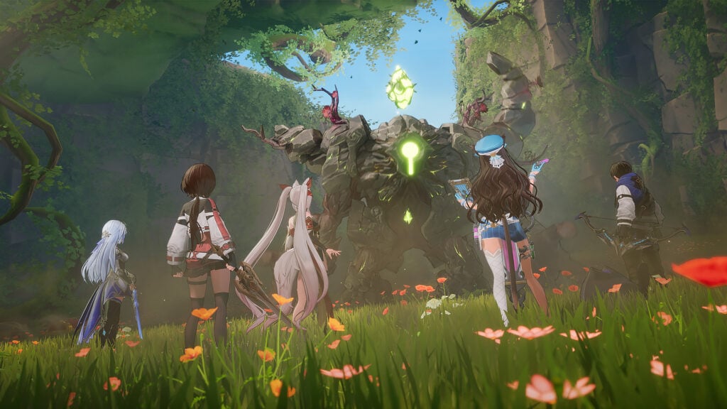 Visual utama MONGIL: STAR DIVE yang menampilkan Verna, Cloud, dan Nyanners