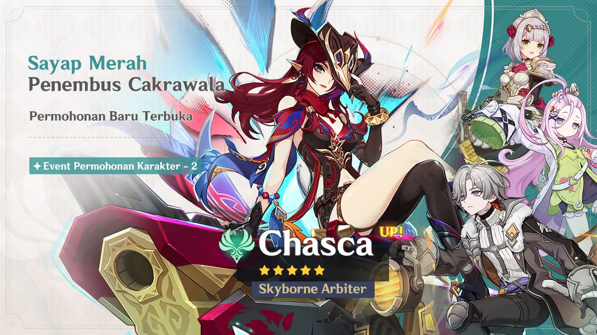 Visual utama Luna VI yang bisa diisi dengan banner resmi Chasca, key visual update, atau materi promosi patch