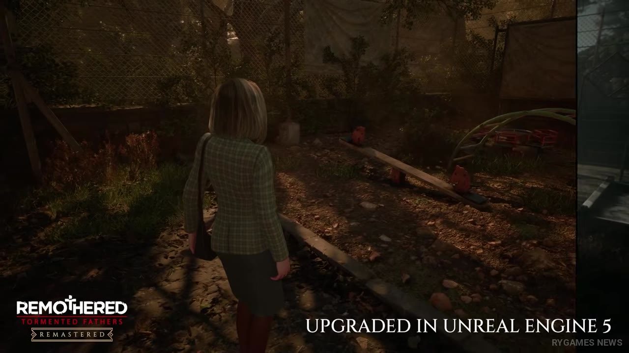 Screenshot Remothered: Broken Porcelain Remastered menampilkan Ashmann Inn, stealth horror, stalker, dan visual UE5 - gambar 3