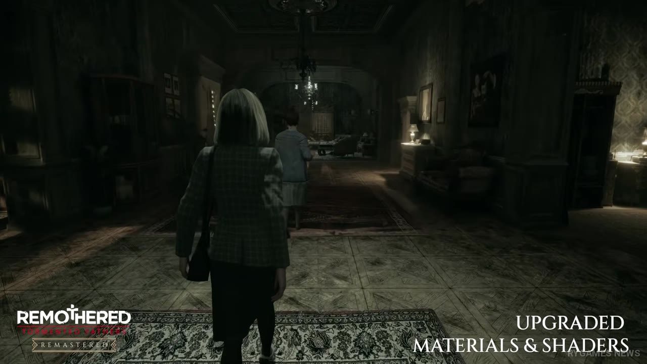 Screenshot Remothered: Broken Porcelain Remastered menampilkan Ashmann Inn, stealth horror, stalker, dan visual UE5 - gambar 12