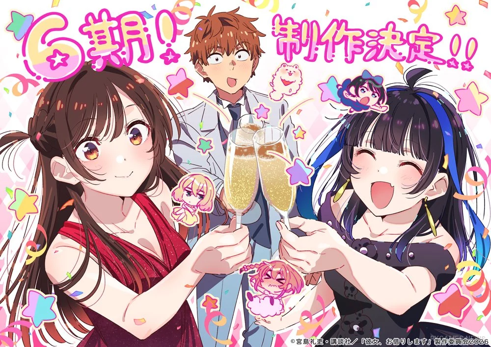 Ilustrasi pengumuman Rent-A-Girlfriend Season 6 oleh Kanna Hirayama