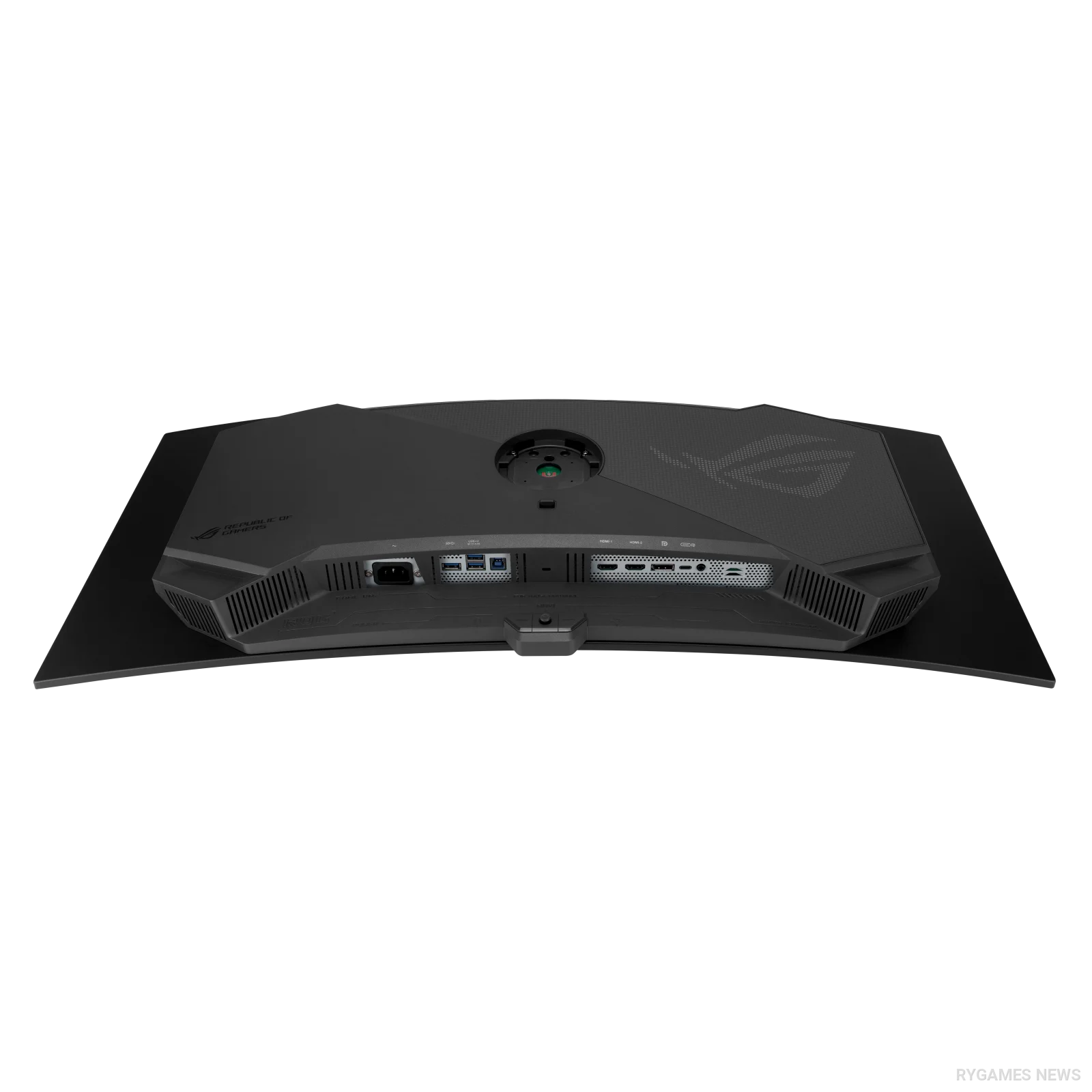 ROG Swift OLED PG34WCDN Top and Connectivity View