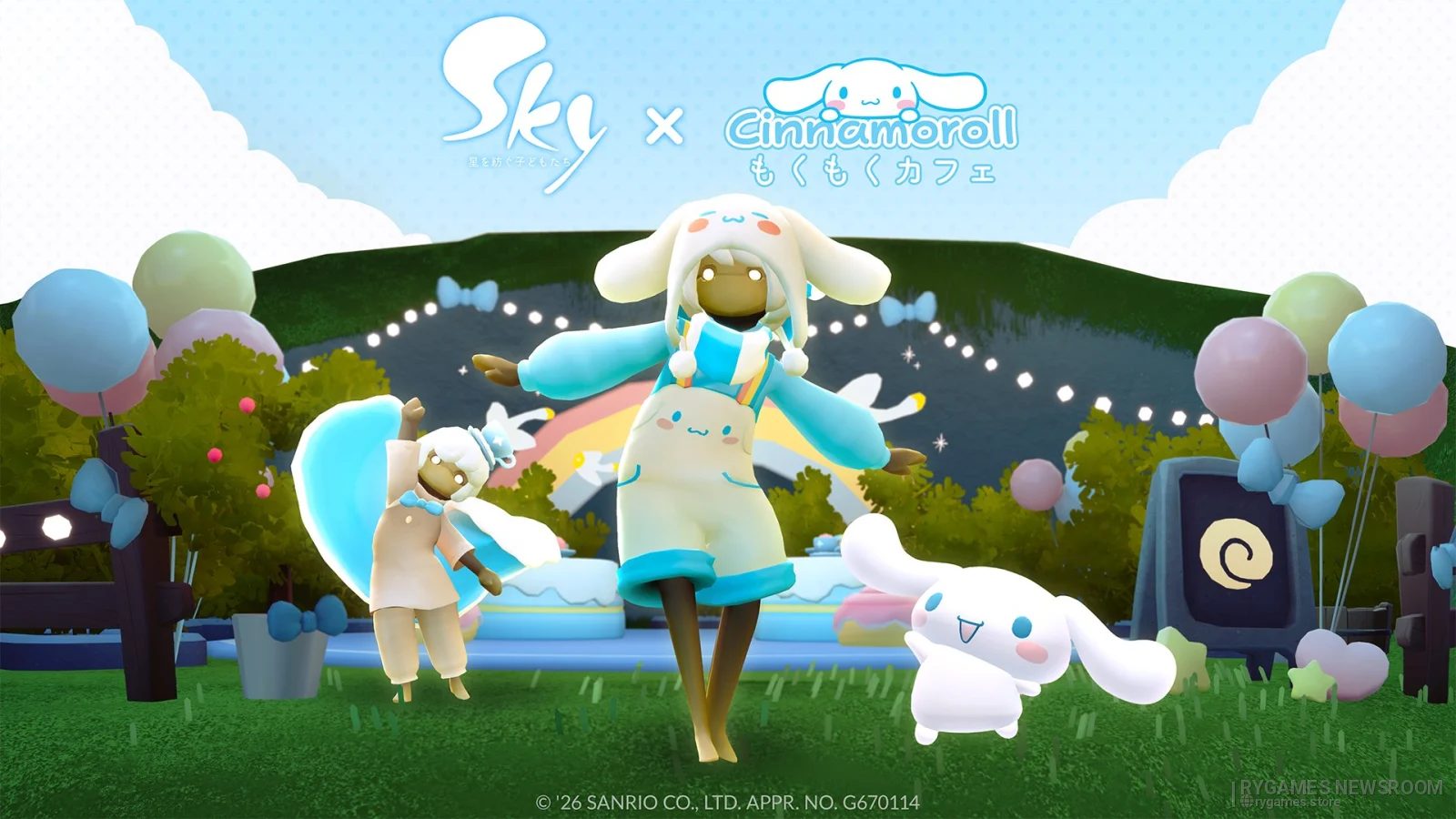 Official Sky × Cinnamoroll Pop-Up Cafe 2026 Collaboration Visual