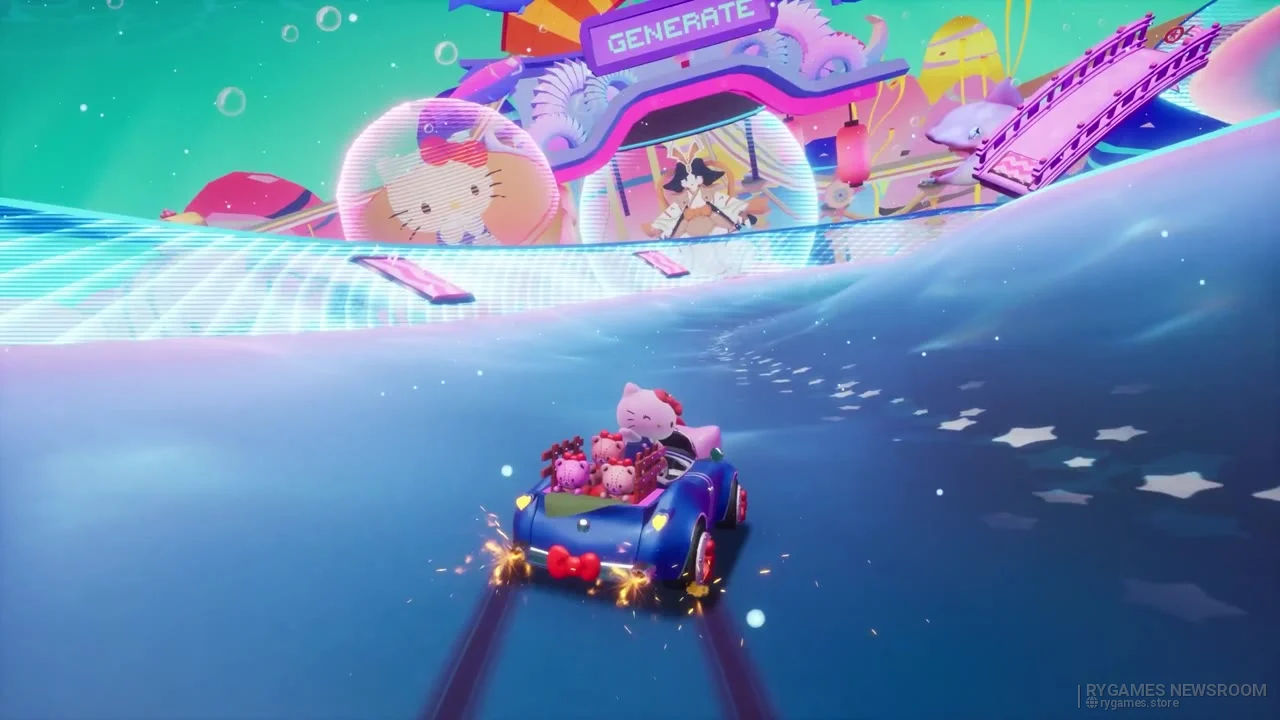 Virtual Sanrio Puroland Pack stills from the Sonic Racing: CrossWorlds Year Two Showcase - gambar 4