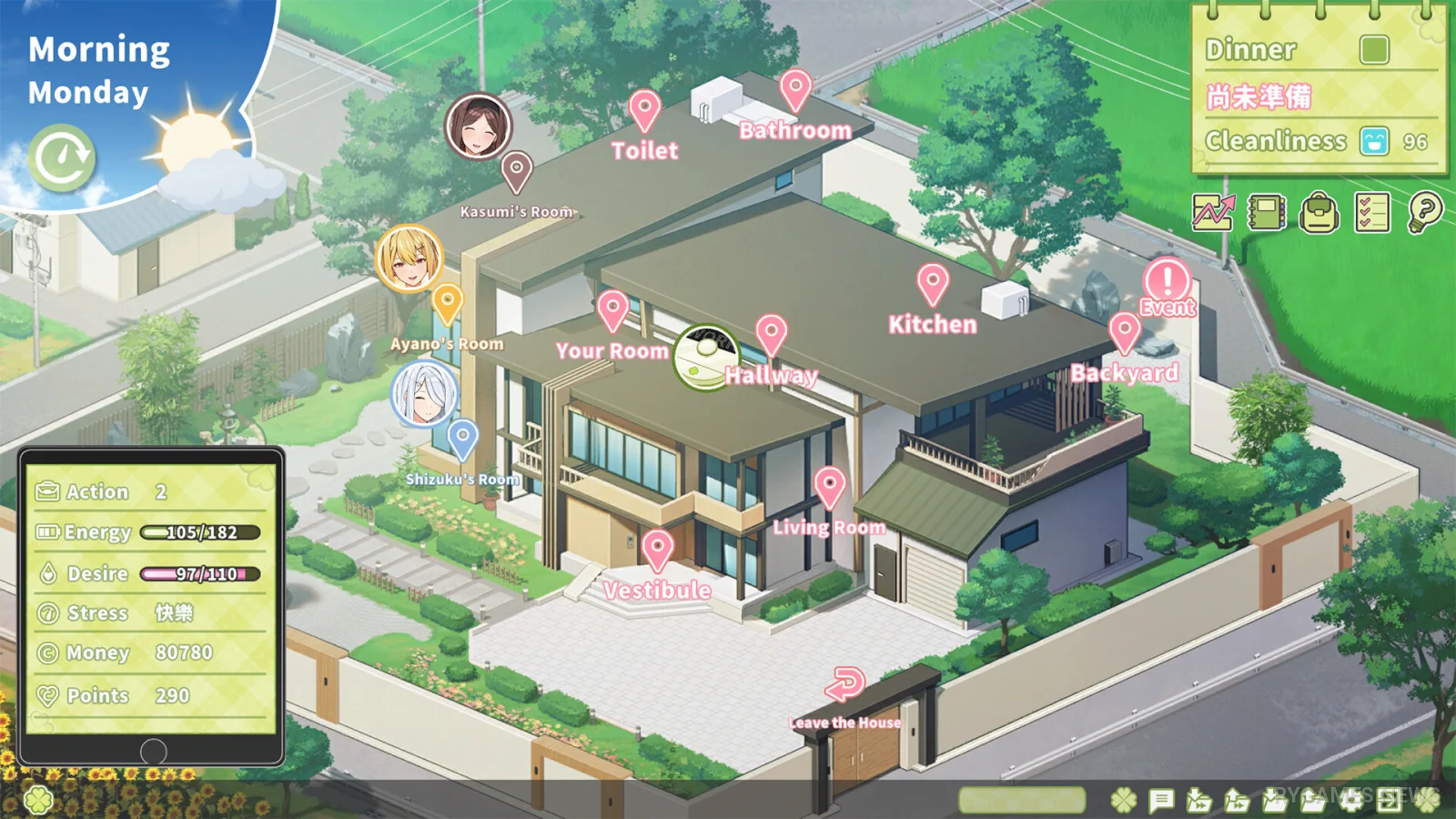 Screenshot gameplay dan karakter Summer Clover - gambar 4