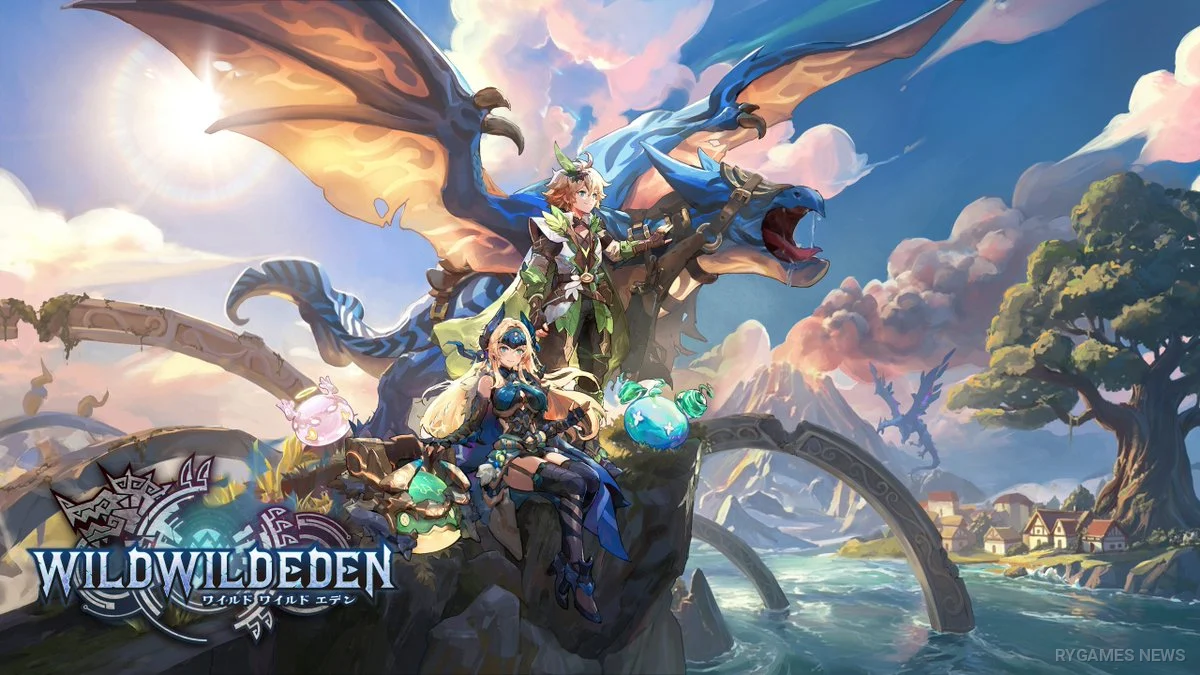 Key visual Wild Wild Eden menampilkan dunia open world anime dan monster companion